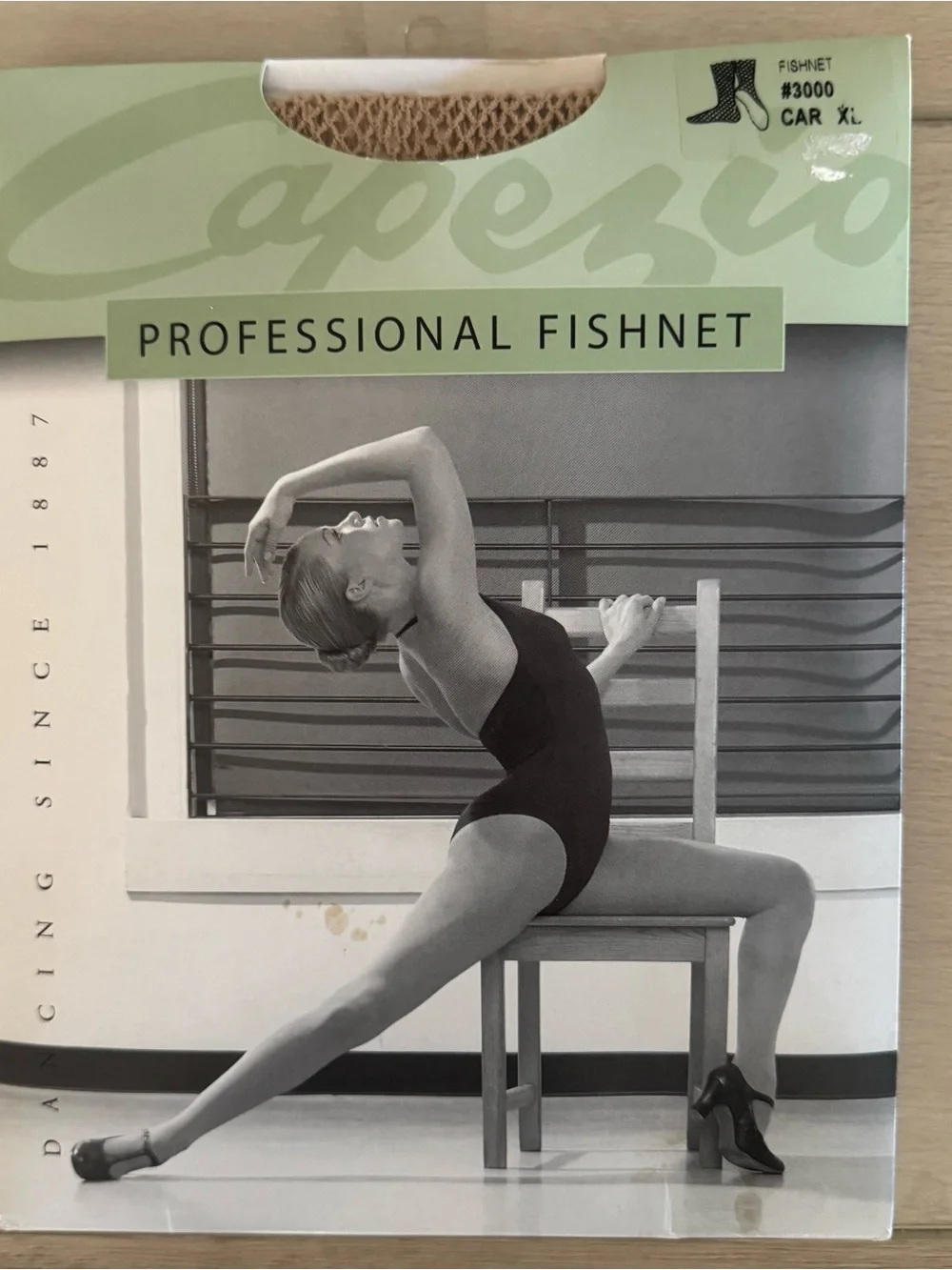 Capezio Professional Fishnet Tights 3000 Caramel Brown XL NIB